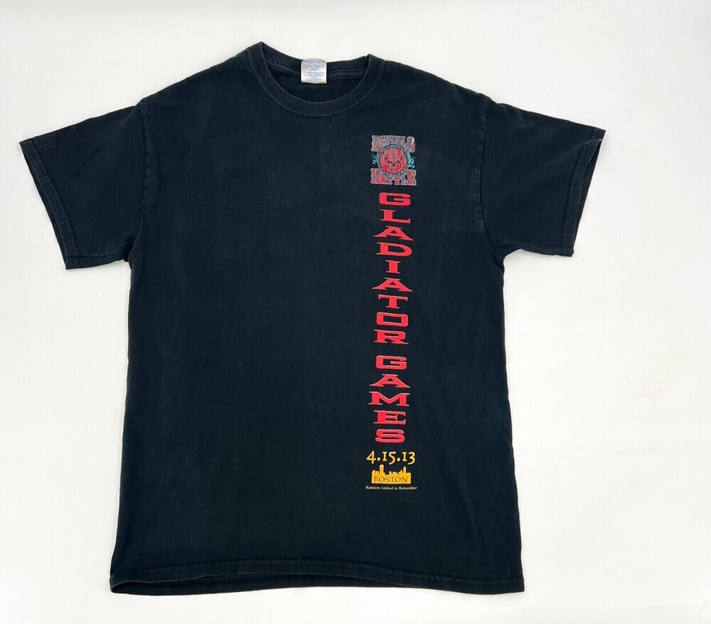 Gladiator Games Shirt Mens medium Black T-Shirt Graphic Short Sleeve
